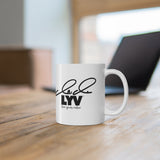 LYV Ceramic Coffee Cups with Signature, 11oz