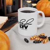 LYV Ceramic Coffee Cups with Signature, 11oz