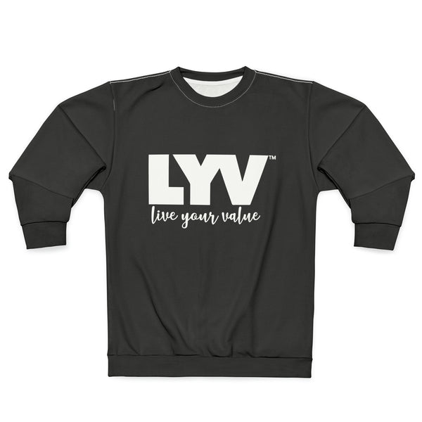 LYV (live your value) Unisex Sweatshirt Black with Signature
