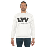 LYV (live your value) Unisex Sweatshirt White with Signature