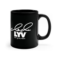 LYV 11oz Black Mug with Signature