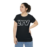 LYV (live your value) Women's Short Sleeve Shirt Black with Signature