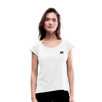 LYV Women's Roll Cuff T-Shirt - white